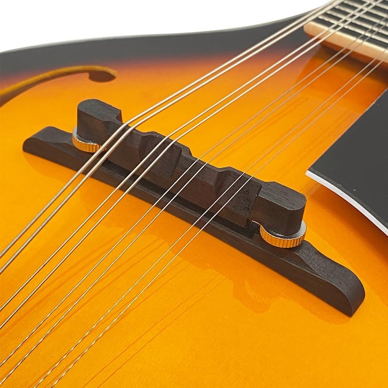 YoungMonic Mandolin Musical Instrument A Style Acoustic Mandolin Instrument Kit 8 String for Beginners Adults with Carrying Case Extra Strings Picks Cleaning Cloth - Image 5